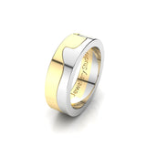 Wave Puzzle Men's Wedding Band