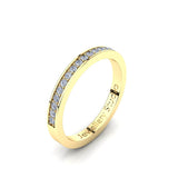 Ladies Wedding Ring with 0.20ct of Pave Diamonds