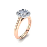 Halo Engagement Ring with 1.00ct Round Brilliant Cut Diamond