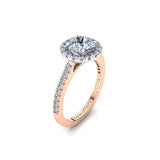 Halo Engagement Ring with 1.00ct Round Brilliant Cut Diamond