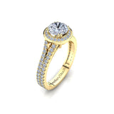 Halo Engagement Ring with 1.00ct Round Brilliant Cut Diamond