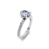 Solitaire Engagement Ring with 1.00ct Oval Cut Diamond