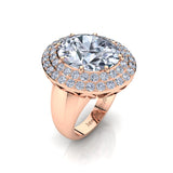 Double Halo Ring with 5.00ct Round Brilliant Cut Diamond