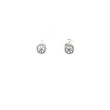 Bezel Set Diamond Earrings