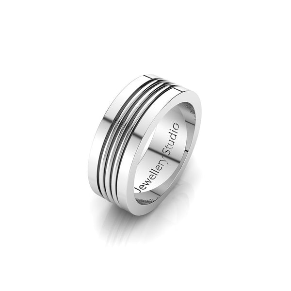 Rounded Wire Men's Wedding Band