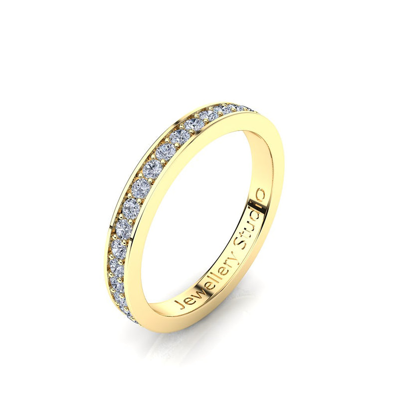 Ladies Eternity Ring with 0.66ct of Pave Diamonds