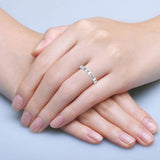 Ladies Eternity Ring with 0.50ct of Hammer Set Diamonds