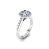 Halo Engagement Ring with 0.50ct Round Brilliant Cut Diamond