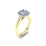 Halo Engagement Ring with 0.50ct Round Brilliant Cut Diamond
