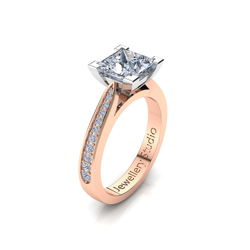 Solitaire Engagement Ring with 1.50ct Princess Cut Diamond