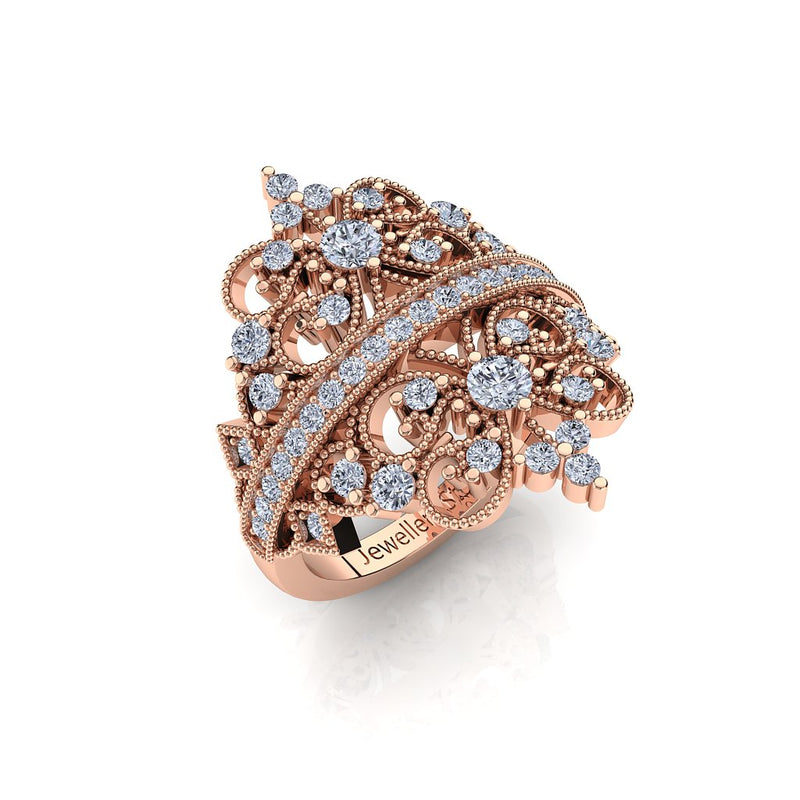 Filigree Ring with 1.00ct of Diamonds