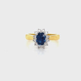 Sapphire Halo Engagement Ring