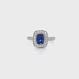 Halo Sapphire Engagement Ring