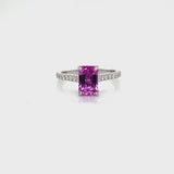 Pink Sapphire Engagement Ring