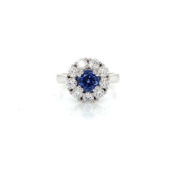 Sapphire Halo Ring