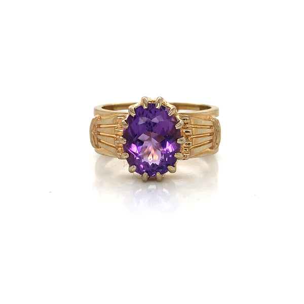 Amethyst Antique Style Ring