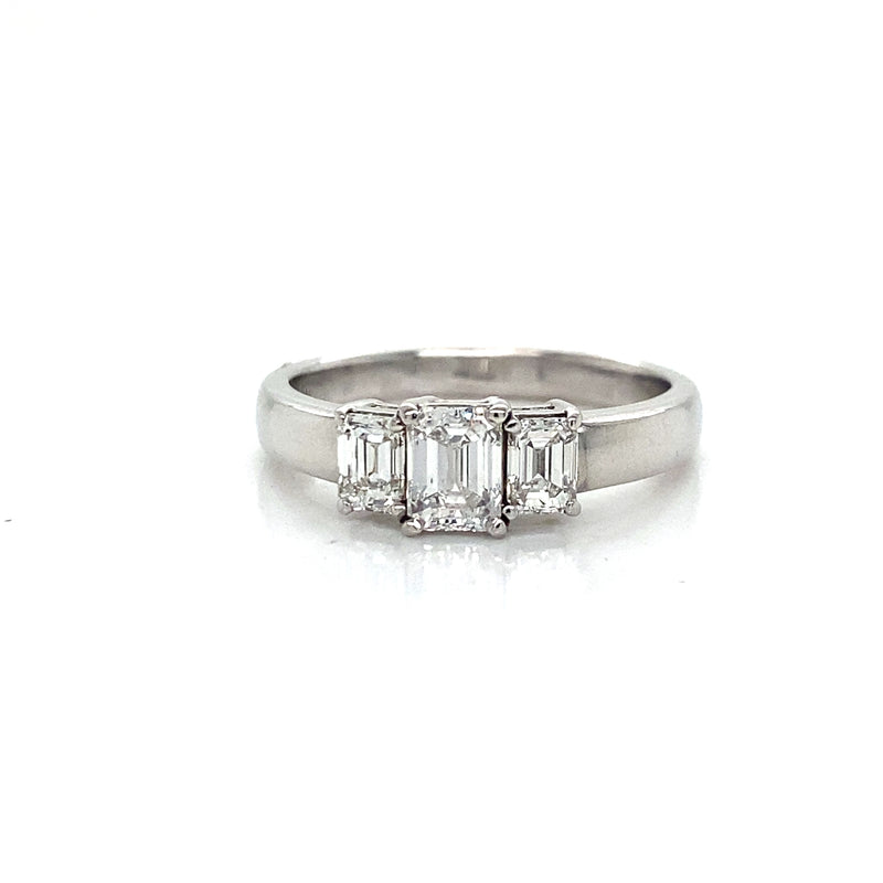 3 Stone Emerald Cut