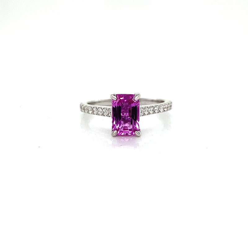 Pink Sapphire Engagement Ring