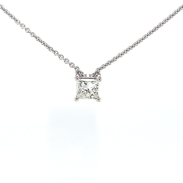 Princess Cut Claw Set Pendant