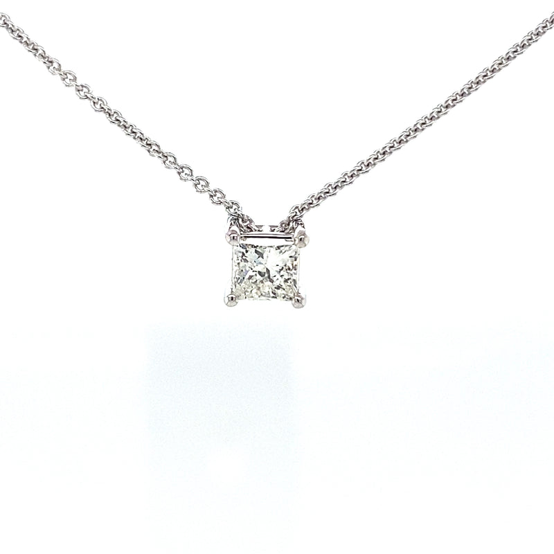 Princess Cut Claw Set Pendant