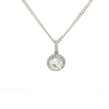 Brilliant Cut Halo Pendant